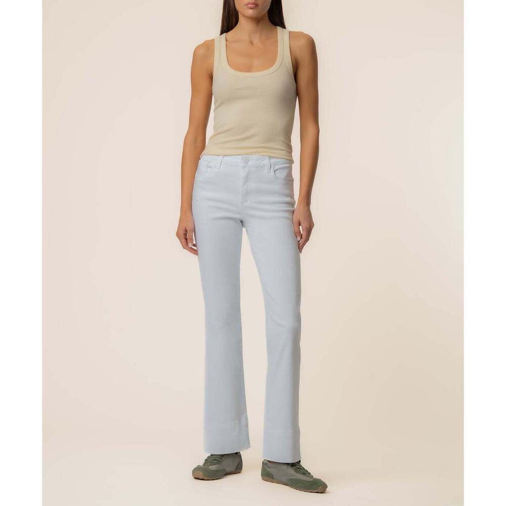 Kut from the Kloth Kelsey Mid Rise Flare, Long Inseam in Optic White Size 66 / O